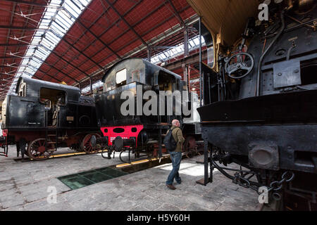 PORTICI, Italia - 10 Ottobre 2016 - Pietrarsa ferroviario Museo Nazionale Foto Stock