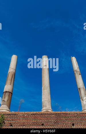 Le colonne del Tempio di Venere e Roma a Roma, Italia Foto Stock