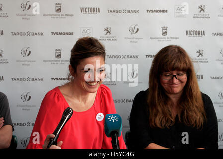 L'attrice Julie Gayet durante il French Film Festival di Malaga venerdì 23 ottobre 2015. © Gtres Información más Comuniación on line,S.L./Alamy Live News Foto Stock