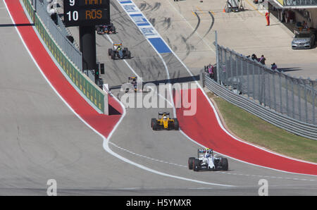 Austin, Texas, Stati Uniti d'America. 22 ottobre, 2016. 2016 Formula 1 Gran Premio degli Stati Uniti di gara di qualificazione giorno due presso il circuito delle Americhe il 22 ottobre 2016 ad Austin, Texas credito: la foto di accesso/Alamy Live News Foto Stock