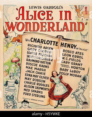 Alice nel Paese delle Meraviglie (1933) - poster del filmato Foto Stock