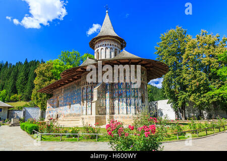 Il Monastero di Voronet, Romania. Foto Stock