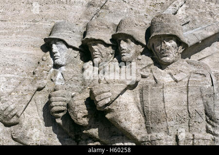 Il '39er Memorial', dal luglio 1939, il 39th Fusilier Regiment a Reeser Platz, Duesseldorf, nella Renania settentrionale-Vestfalia Foto Stock