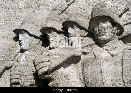 Il '39er Memorial', dal luglio 1939, il 39th Fusilier Regiment a Reeser Platz, Duesseldorf, nella Renania settentrionale-Vestfalia Foto Stock