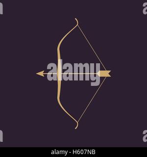 La icona di prua. Simbolo di prua. Appartamento Illustrazione Vettoriale