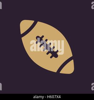 Il football icona. Simbolo di Rugby. Appartamento Illustrazione Vettoriale