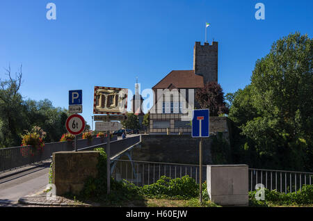 Grafenburg Castello e Municipio di Lauffen am Neckar, Baden-Württemberg, Germania. Foto Stock