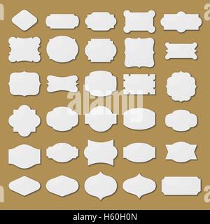 Vettore di base set di etichette Illustrazione Vettoriale