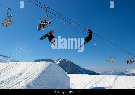 Snow Park De La Chappelle, Morzine. Foto Stock