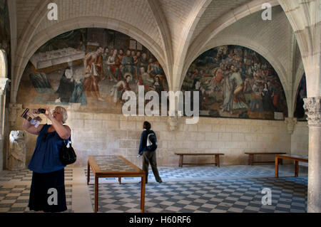 Fontevraud chiesa abbaziale 12th, Fontevraud Abbaye, Maine et Loire, Valle della Loira, Francia Foto Stock