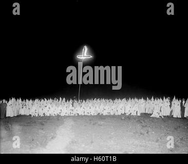 Ku Klux Klan Incontro di notte, Washington DC, Stati Uniti d'America, nazionale foto Azienda, Giugno 1922 Foto Stock