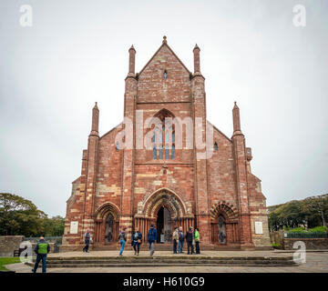 Saint Magnus Cathedral a Kirkwall, Orkney continentale, Scotland, Regno Unito Foto Stock