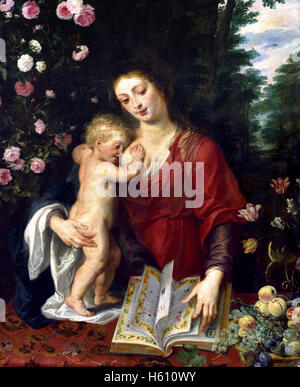 Maria con Bambino 1627 da Peter Paul Rubens (1577-1640) belga fiamminga del Belgio Foto Stock