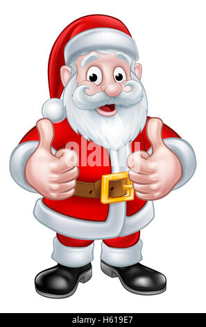 Babbo Natale Natale personaggio dei fumetti dando un pollice in alto Foto Stock