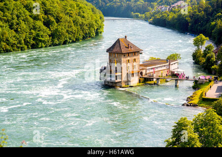 Rhein river in Svizzera Foto Stock