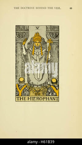 La chiave illustrata per i Tarocchi il velo della divinazione, illustrante la maggiore e minore di Arcana; abbracciando: Il velo e la sua Foto Stock