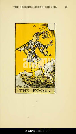 La chiave illustrata per i Tarocchi il velo della divinazione, illustrante la maggiore e minore di Arcana; abbracciando: Il velo e la sua Foto Stock