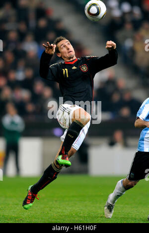 Miroslav KLOSE, la partita di calcio Germania - Argentina 0:1 Nel Allianz-Arena, Monaco di Baviera Foto Stock