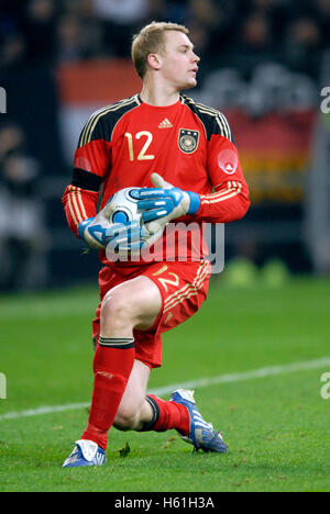 Manuel Neuer, soccer partita amichevole, Germania - La Costa d Avorio 2-2 al Veltins-Arena a Gelsenkirchen, Renania settentrionale-Vestfalia Foto Stock