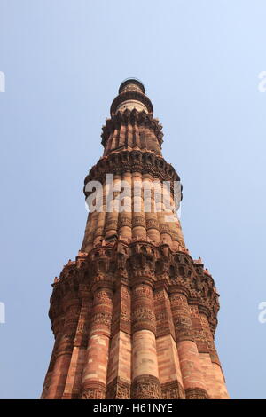 Qutb Minar, Mehrauli parco archeologico, Delhi, India, il subcontinente indiano, Asia del Sud Foto Stock