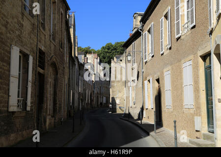 Tradizionale street , Rue de la Maitrise, Bayeux, Calvados, Basse Normandie, Francia, Europa Foto Stock