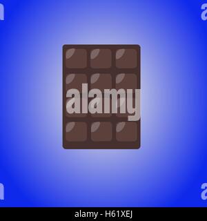 Barra di cioccolato icona, moderno e minimale design piatto stile, illustrazione vettoriale Illustrazione Vettoriale