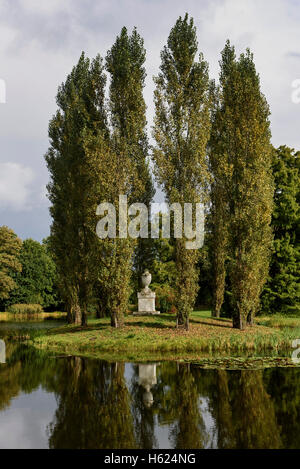 Rousseau-Island e Neumark del giardino in Wörlitzlake Wörlitz, giardini, Sassonia-Anhalt, Germania, Europa, dall'UNESCO Patrimonio Mondiale Foto Stock