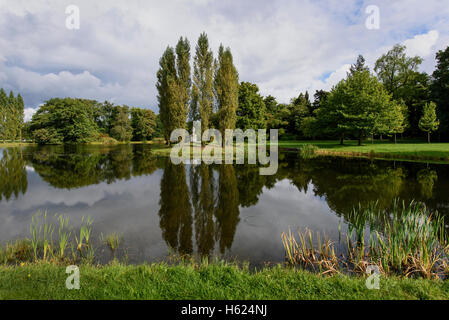 Rousseau-Island e Neumark del giardino in Wörlitzlake Wörlitz, giardini, Sassonia-Anhalt, Germania, Europa, dall'UNESCO Patrimonio Mondiale Foto Stock