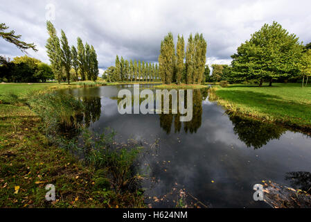 Rousseau-Island e Neumark del giardino in Wörlitzlake Wörlitz, giardini, Sassonia-Anhalt, Germania, Europa, dall'UNESCO Patrimonio Mondiale Foto Stock