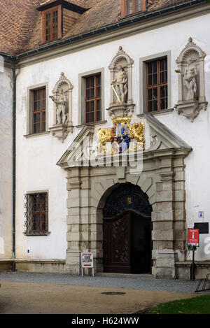 Palazzo vecchio in Fürst Pückler Park, Bad Muskau, in Sassonia, Germania, Europa, dall'UNESCO Patrimonio Mondiale Foto Stock