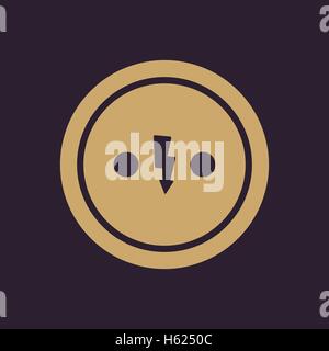 La presa elettrica e la relativa icona. Simbolo della presa. Appartamento Illustrazione Vettoriale