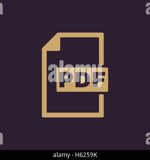 L'icona PDF. Formato file simbolo. Appartamento Illustrazione Vettoriale