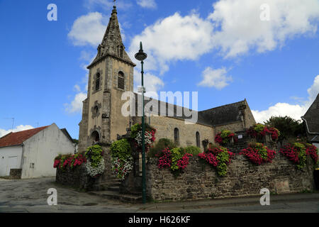 Chiesa Sainte-Madeleine, route de pontivy, meucon, Morbihan, in Bretagna, Francia costruito nel XVII secolo estese nel XIX secolo Foto Stock