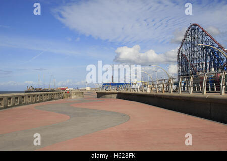 South Shore Promenade, Blackpool, Lancashire, Regno Unito Foto Stock