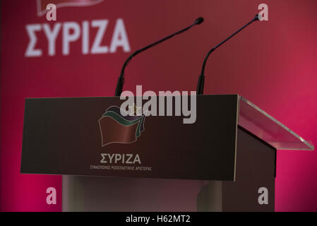 Atene, Grecia. 23 Ott, 2016. Partito SYRIZA il comitato centrale convoca dopo la recente conferenza di eleggere è segretario. Credito: Nikolas Georgiou/ZUMA filo/Alamy Live News Foto Stock