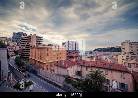 Monaco: vista dall'alto della città Foto Stock