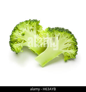 Broccoli isolati su sfondo bianco Foto Stock