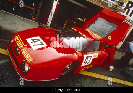 47 Jean Claude Andruet, Claude scrutinio Léna in una Ferrari 512 BB 5 finiti in Le Mans 14 Giugno 1981 Foto Stock