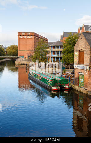 Nottingham canal e British Waterways edificio. In Nottingham, Inghilterra. Foto Stock