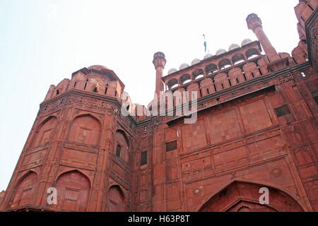 Lahore Gate, Red Fort, la Vecchia Delhi, India, subcontinente indiano, Asia del Sud Foto Stock