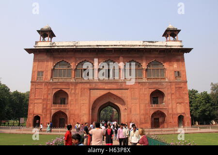 Naubat o Naqqar Khana (Tamburo casa), Red Fort, la Vecchia Delhi, India, subcontinente indiano, Asia del Sud Foto Stock