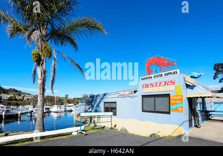 Ostriche il negozio e il ristorante a Narooma, Nuovo Galles del Sud, NSW, Australia Foto Stock