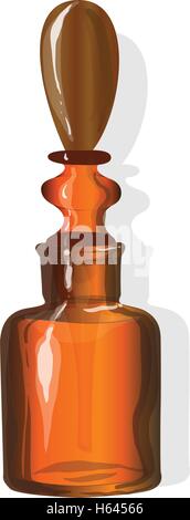 Chimica bottiglia di vetro vintage illustrazione vettoriale Illustrazione Vettoriale