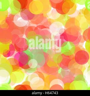 Abstract vector seamless sfondo con cerchi colorati su bianco Illustrazione Vettoriale