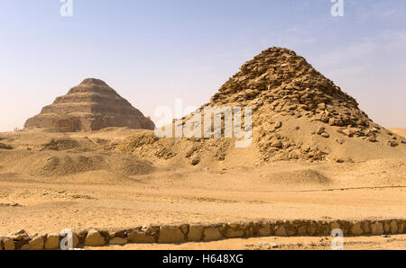 Piramide di Djoser, Saqqara, Egitto, Africa Foto Stock