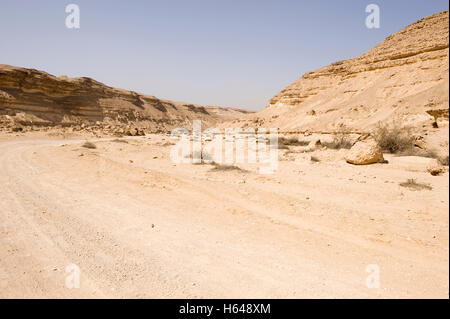 Wadi Degla, essiccato fuori della Valle del Nilo, Egitto, Africa Foto Stock