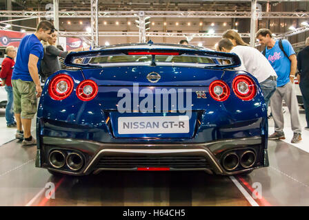 Atene, Grecia. 23 Ott, 2016. Nissan GT-R Nationwide premiere delle ultime automobili direttamente dopo il Motor Show di Parigi (Mondial de l'Automobile 2016). Prossima fermata delle vetture più recenti premiere dopo il Motor Show di Parigi - Mondial de l'Automobile 2016 è stata Atene. Nuovi modelli, tecnologie e ampia gamma di accessori e parti presentato in greco pubblico dalle più grandi marche di automobili per 9 giorni. © Dimitrios Sotiriou/Pacific Press/Alamy Live News Foto Stock