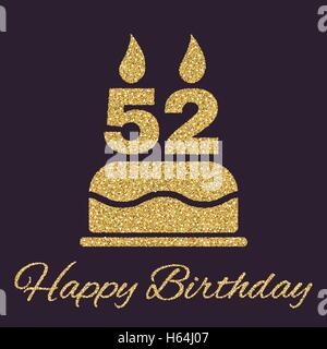 Candele Compleanno Oro: Numero 25 O 52 Con Base In Plastica Per Torta