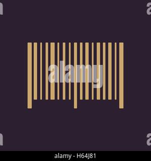 Il codice a barre e la relativa icona. Identificazione e simbolo di ID. Appartamento Illustrazione Vettoriale