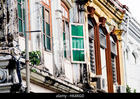 Amore Lane terrazza edifici e pensioni, Georgetown, Penang, Malaysia Foto Stock